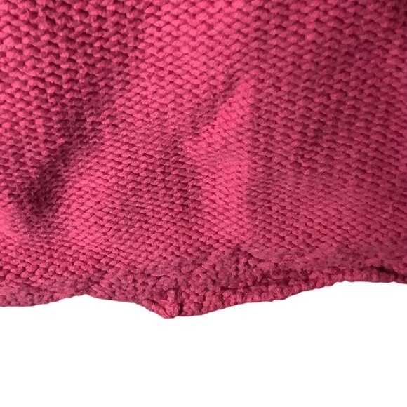 Girls Pink Knit Cardigan Sweater Size M 5-6 Diamond Pattern Button Front - Picture 11 of 13